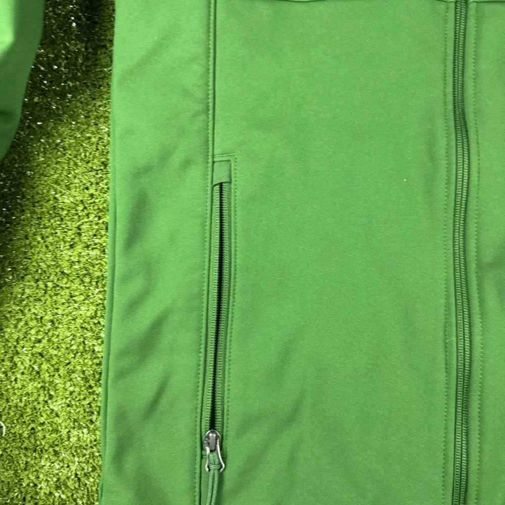 Columbia Mens Green Softshell Full Zip Fleece Lined Jacket Small Outdoor Coat